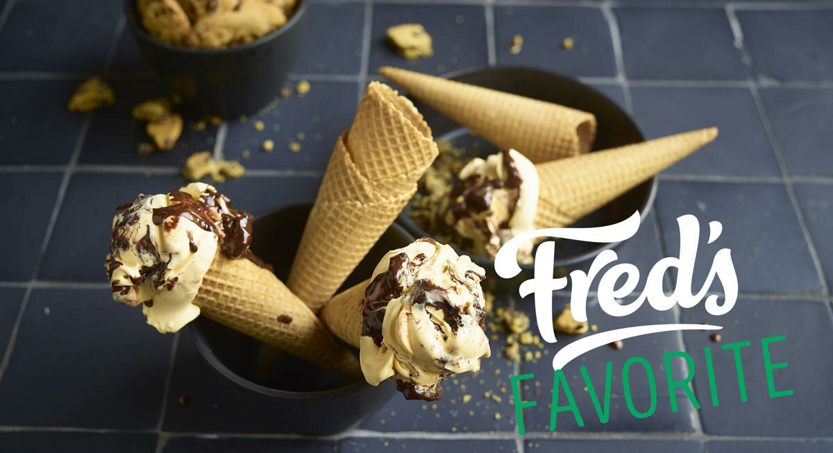 Ice cream flavour of the season from Fred's belgian waffles and ice cream